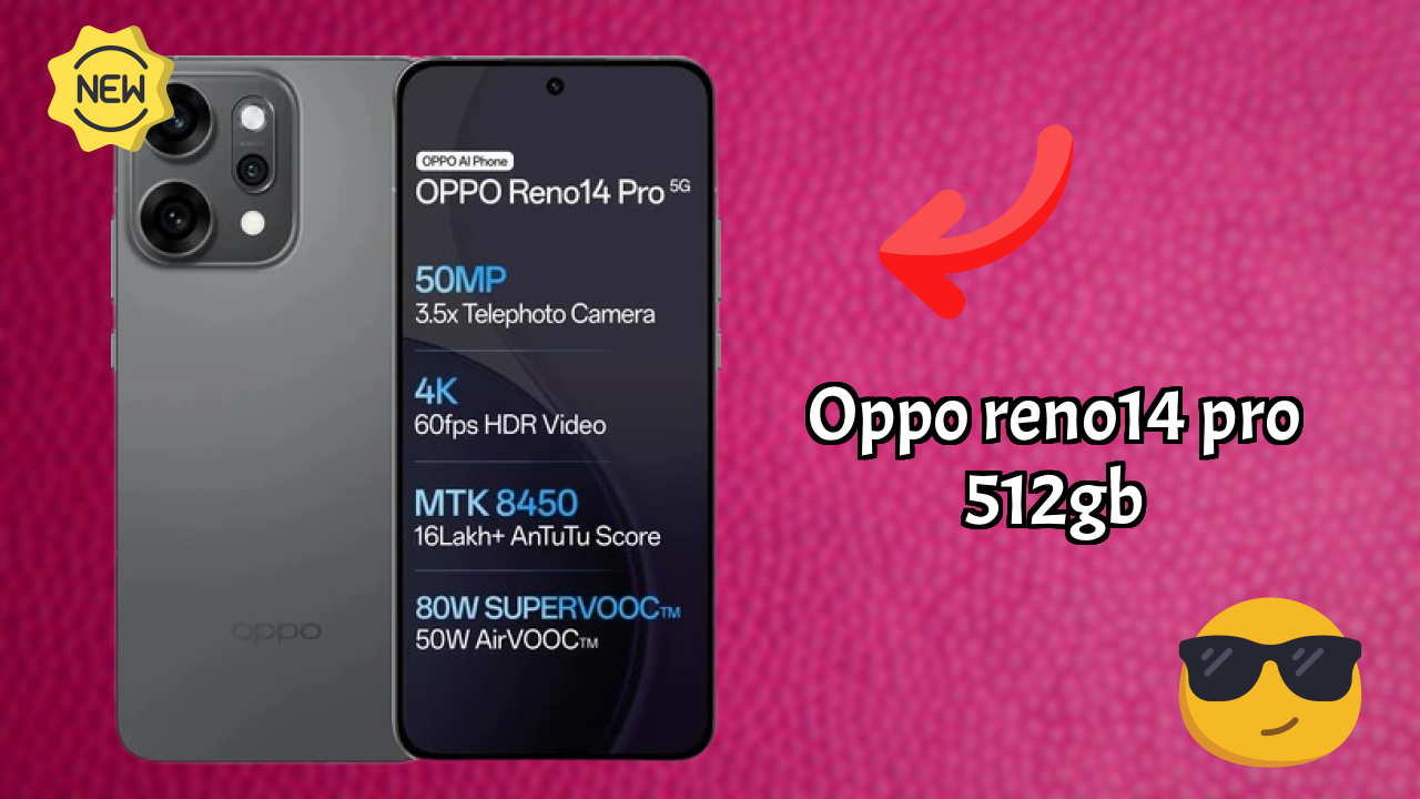 OPPO Reno14 Pro 512GB at ₹54,999 - Best Deal Available